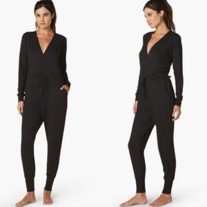 Beyond Yoga Cozy Fleece Jumpsuit Black